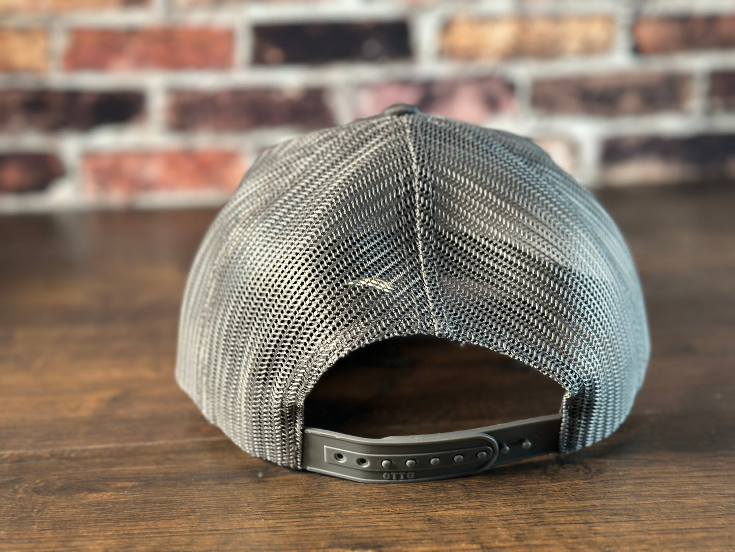 Semper Reformanda Gunmetal Gray Trucker with White Patch