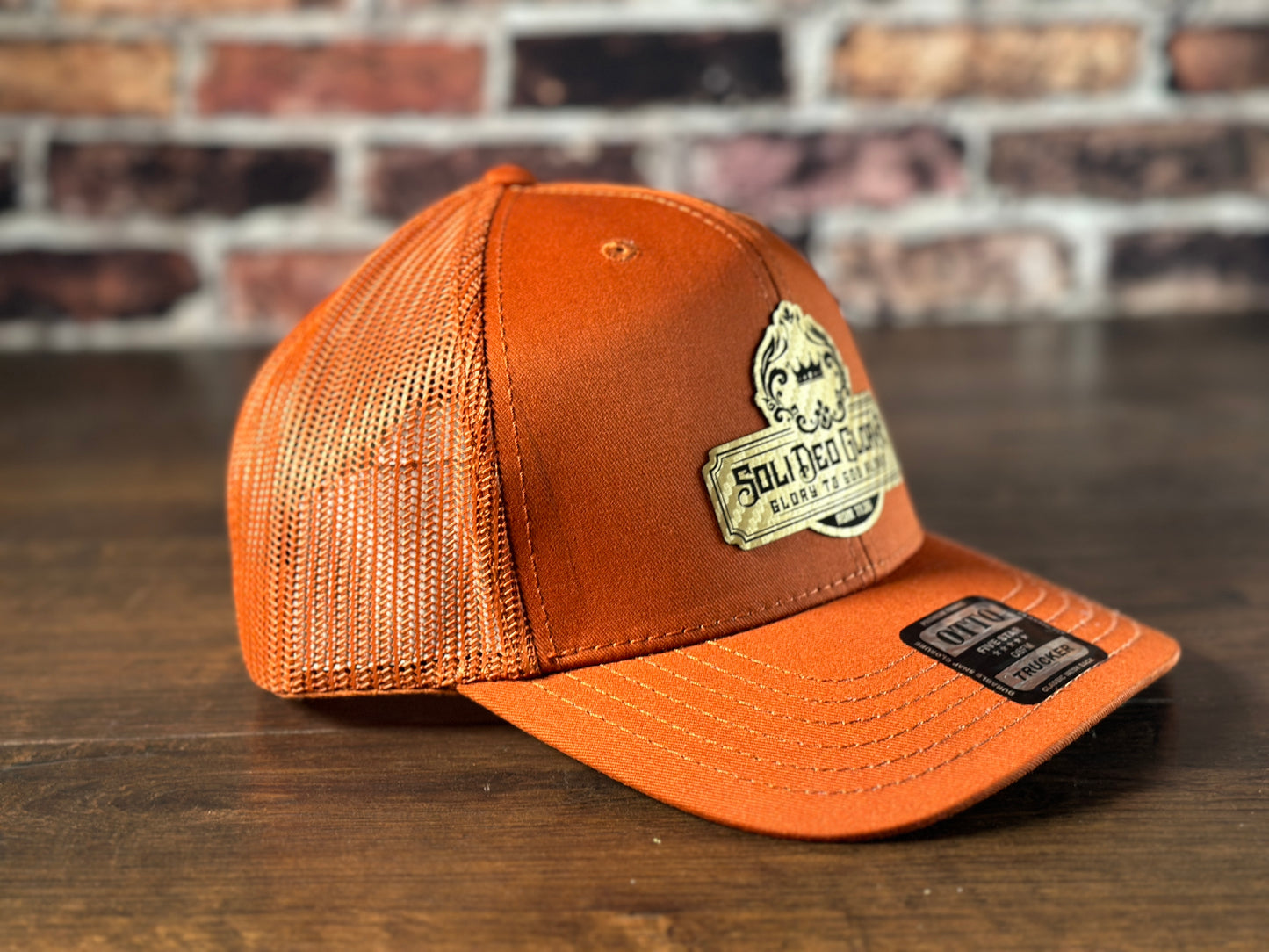 SDG Rust Trucker with Gold Carbon Fiber Patch