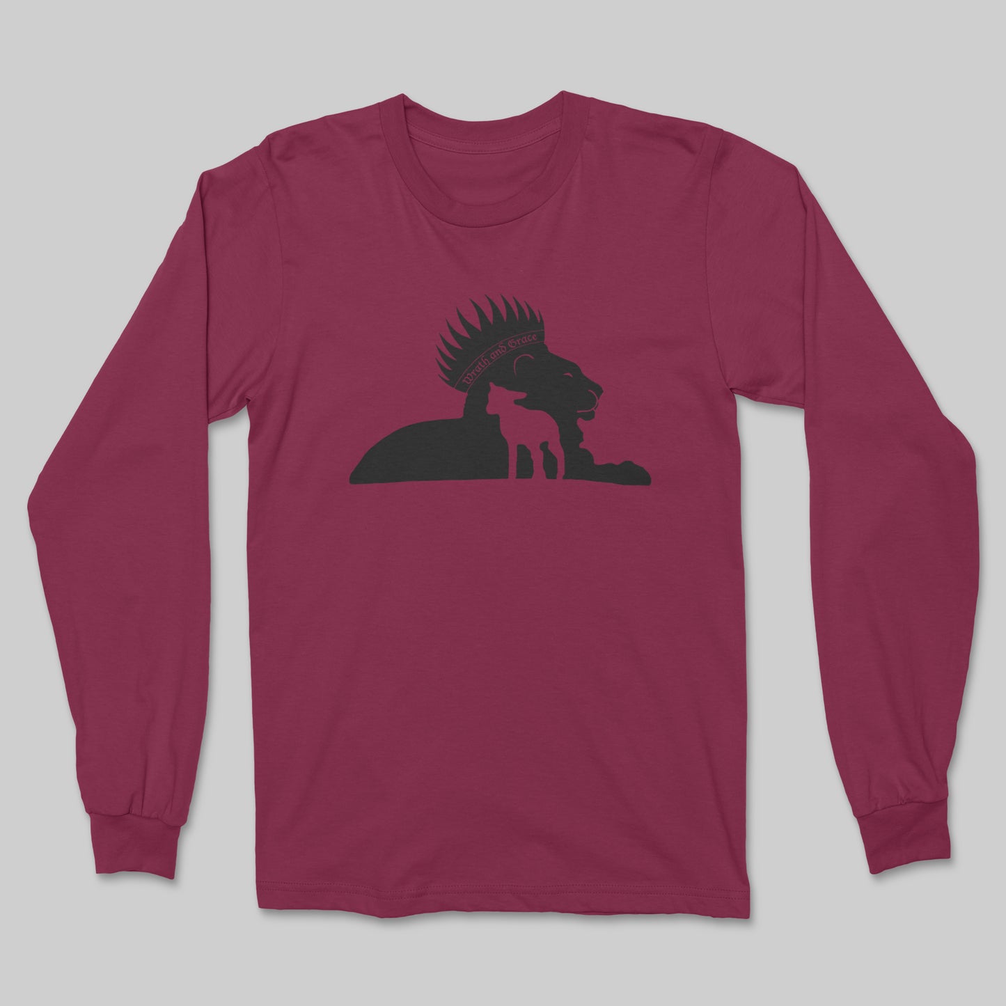 Wrath and Grace Black Logo - Long Sleeve