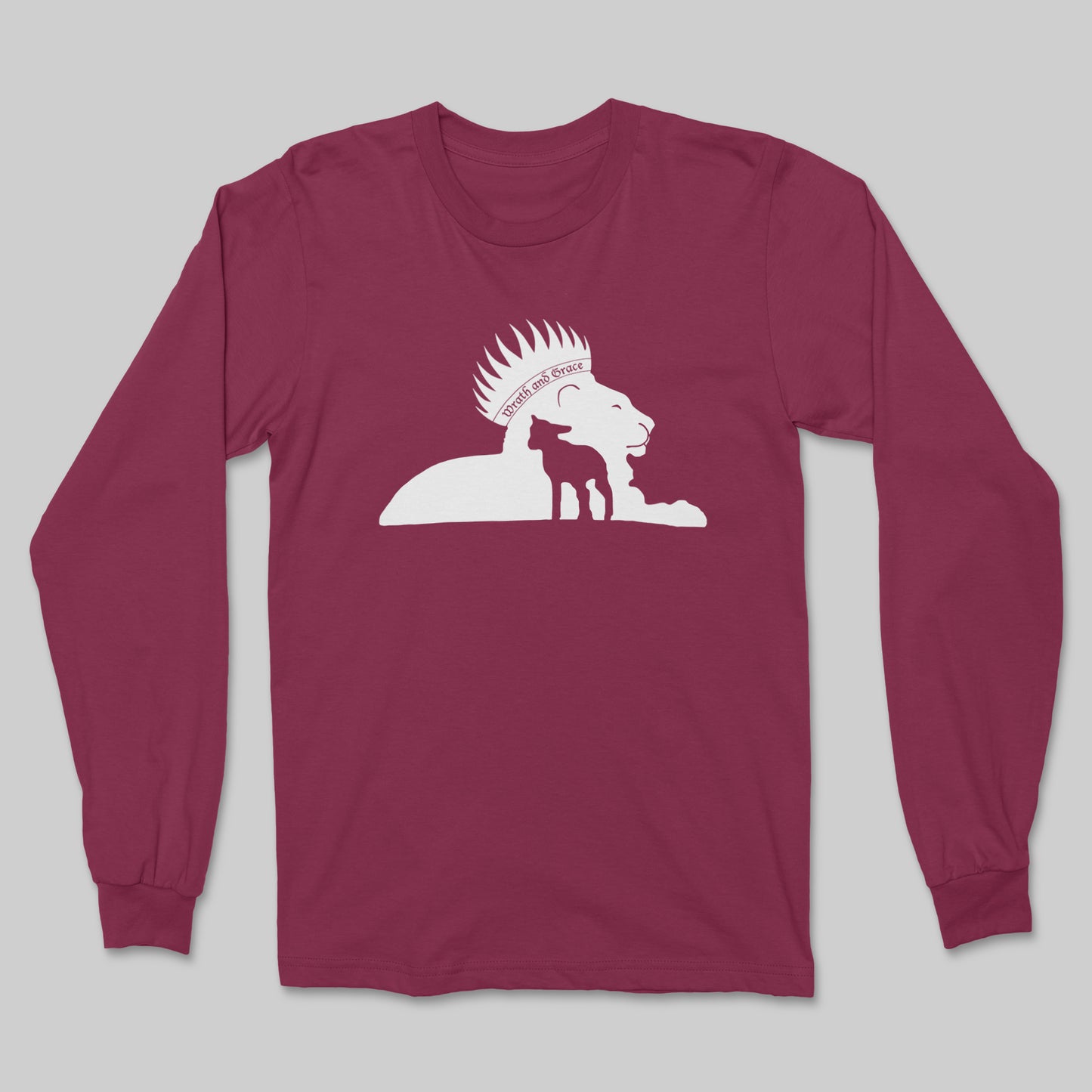 Wrath and Grace White Logo - Long Sleeve