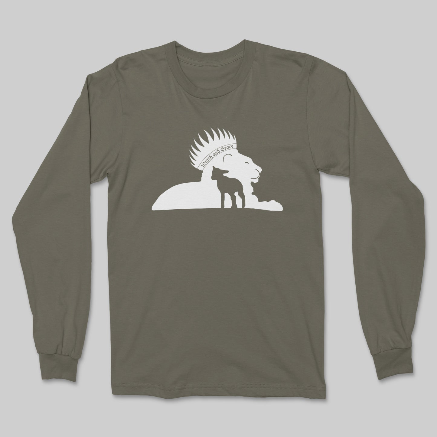 Wrath and Grace White Logo - Long Sleeve