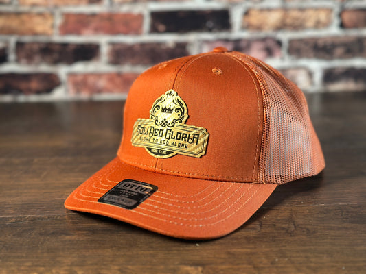 SDG Rust Trucker with Gold Carbon Fiber Patch