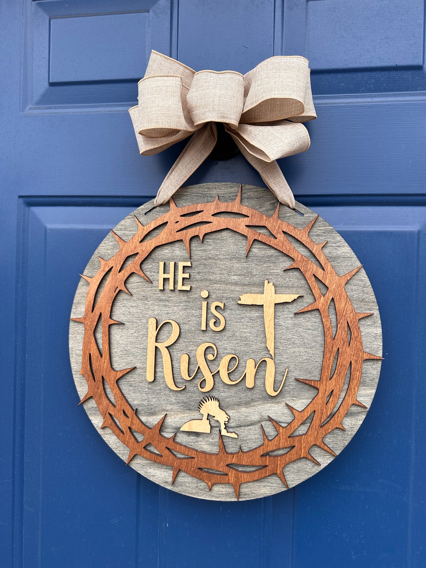 He Is Risen 16" Door Sign