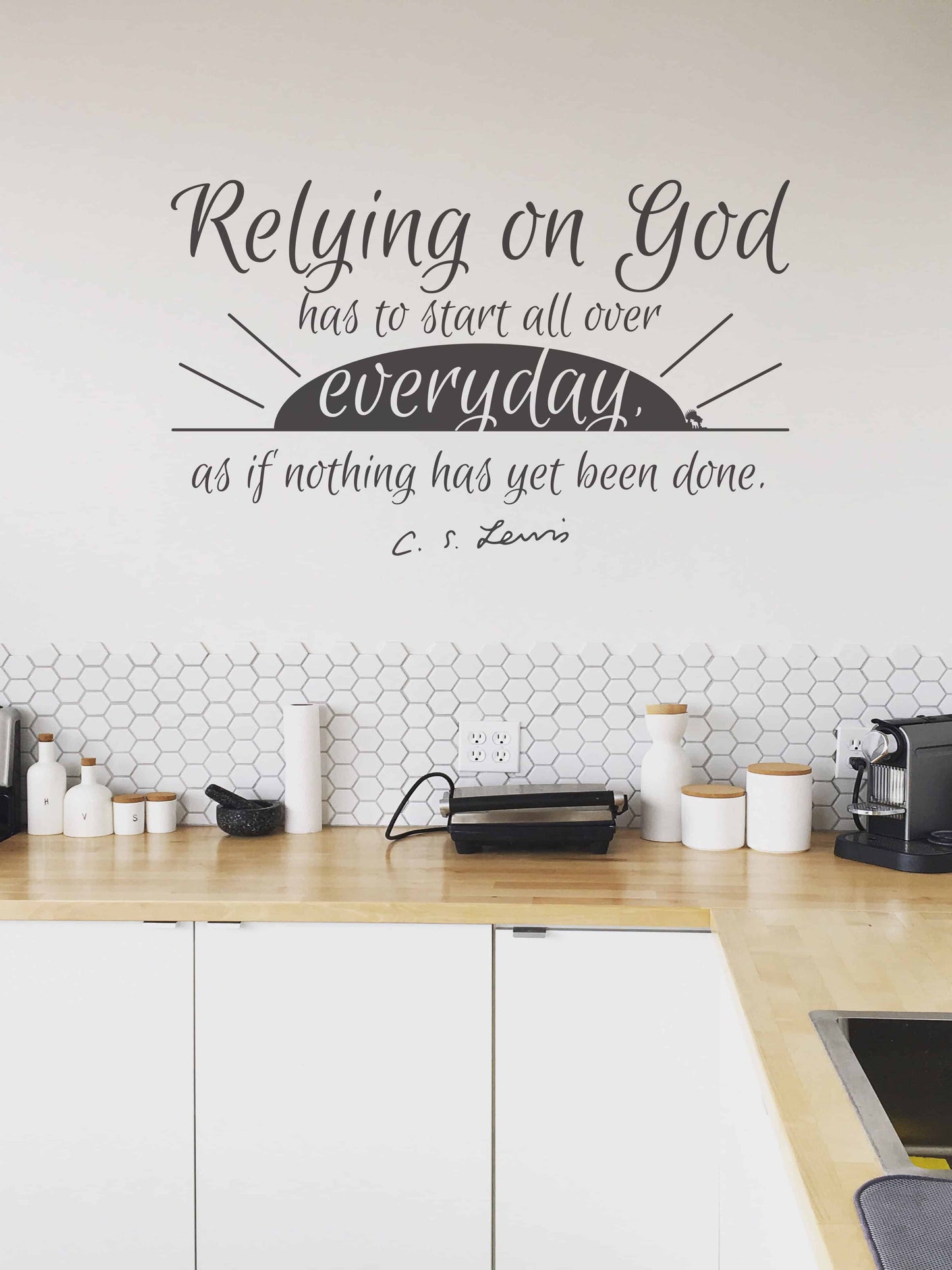 Relying on God - CS Lewis Vinyl Wall Decal